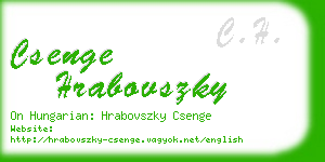 csenge hrabovszky business card